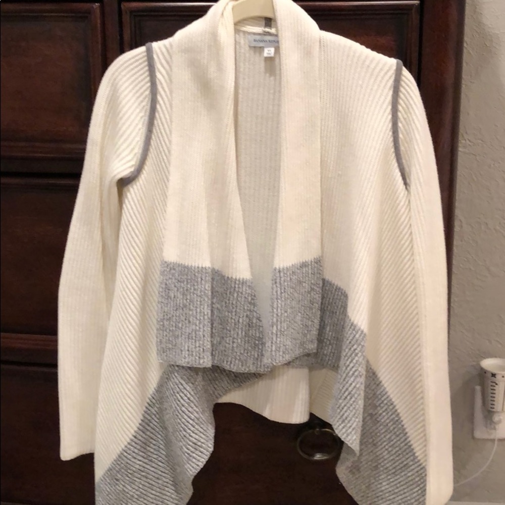 Banana Republic cardigan cream/grey